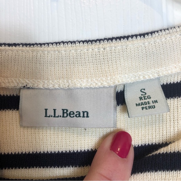 L.L. Bean Stripped Pullover 3/4 Top.  Size S - Picture 5 of 6